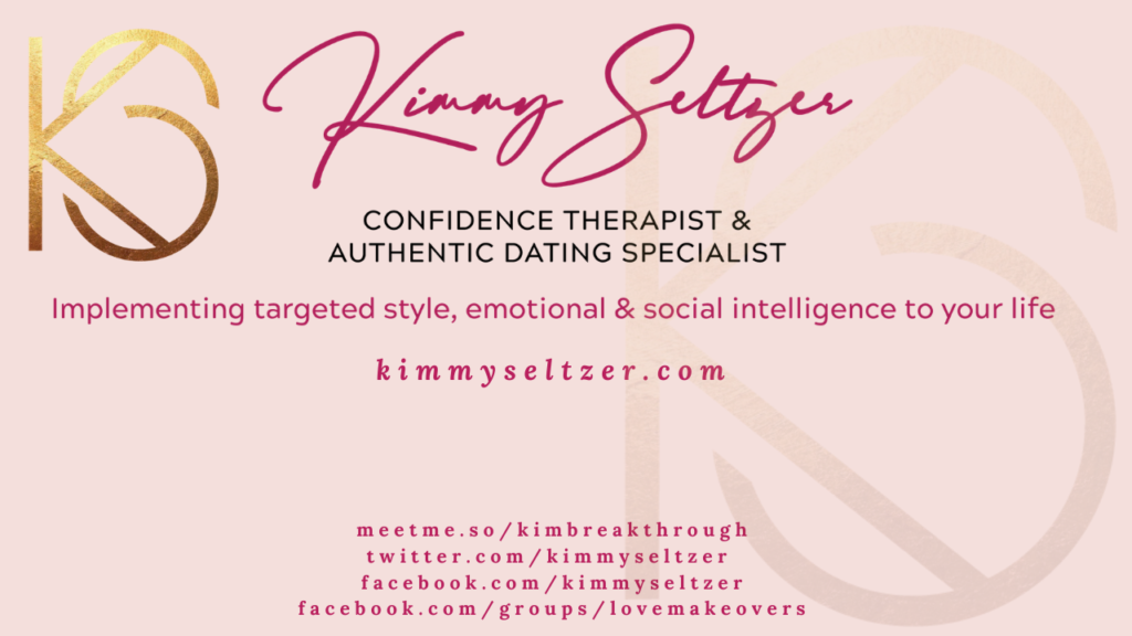 Image of kimmy seltzers logo and content information on pink background.